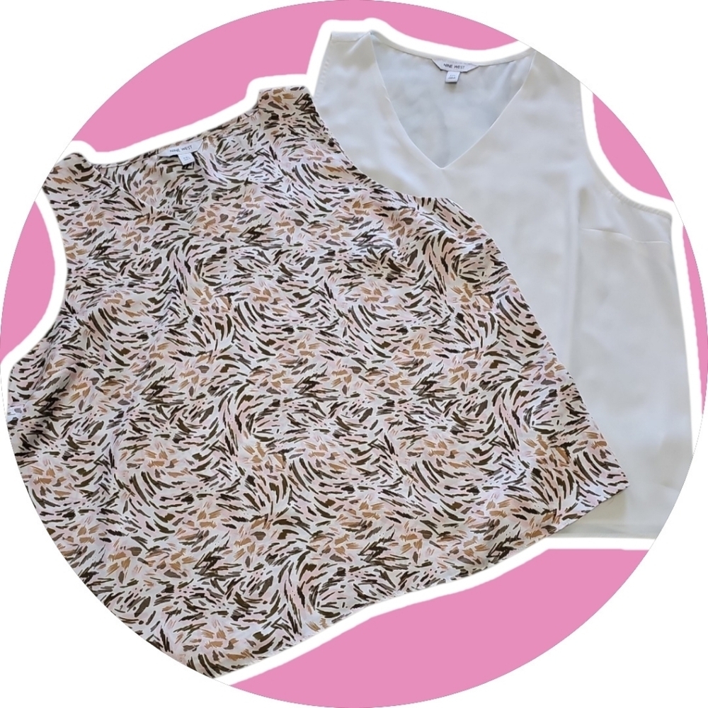 NINE WEST V-NECK TANK BUNDLE OF 2